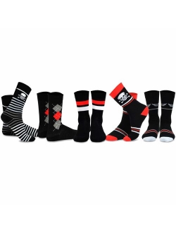 TeeHee Men's Fun and Fashion Cotton Crew Socks 5-Pack