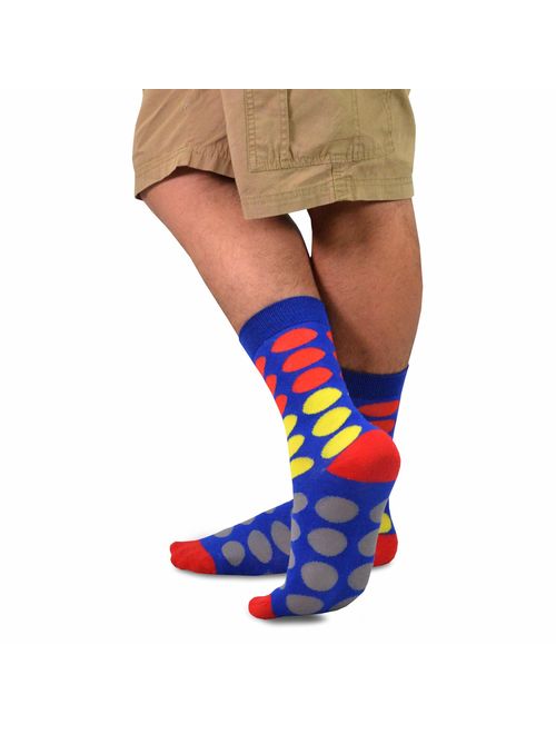 TeeHee Men's Fun and Fashion Cotton Crew Socks 5-Pack