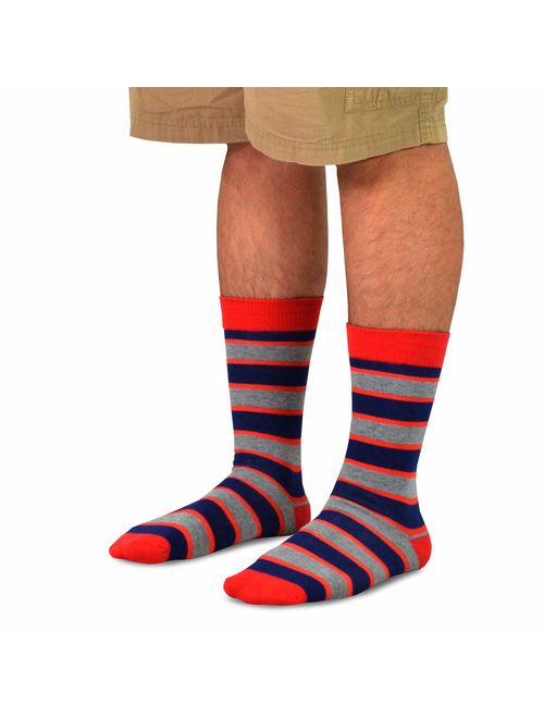 TeeHee Men's Fun and Fashion Cotton Crew Socks 5-Pack