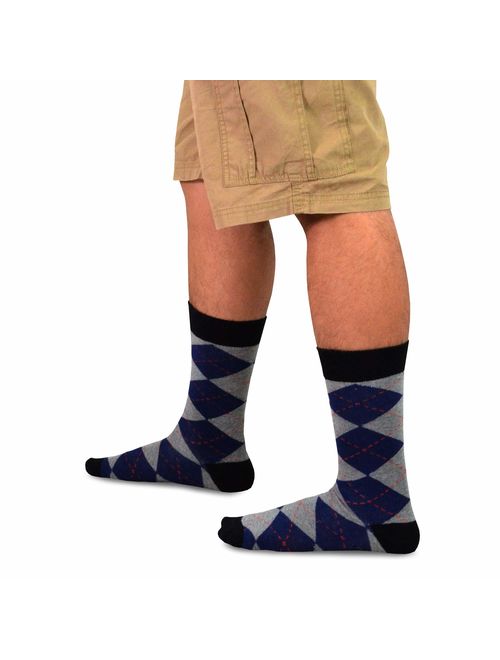 TeeHee Men's Fun and Fashion Cotton Crew Socks 5-Pack