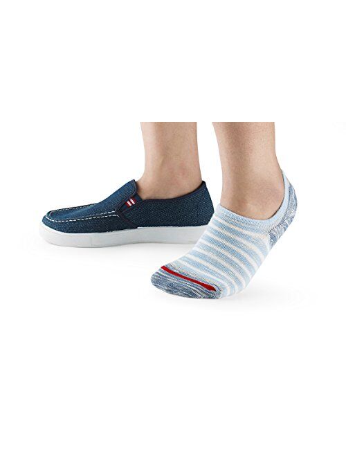 No Show Socks for Men-Low Cut with Non Slip Grip-Invisible Socks for Oxfords Sneakers US Size7-11 5 Pairs SEESILY