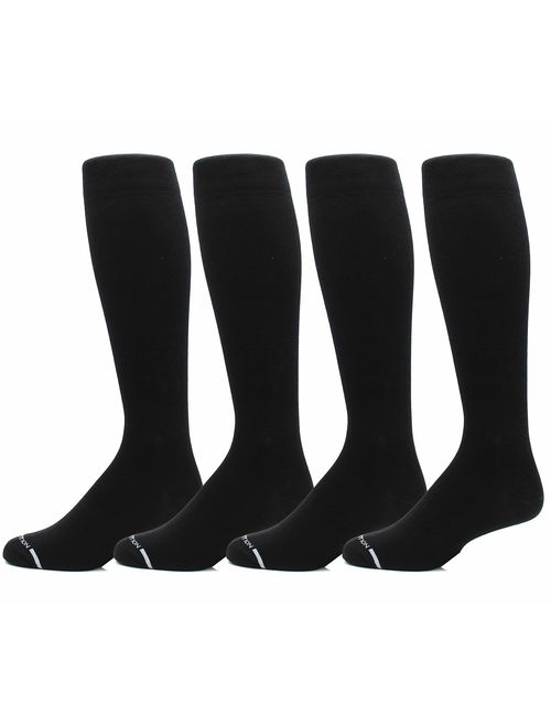 4 Pairs Men's Dr. Motion 8-15 Mmhg Graduated Support Compression Knee High Socks ...