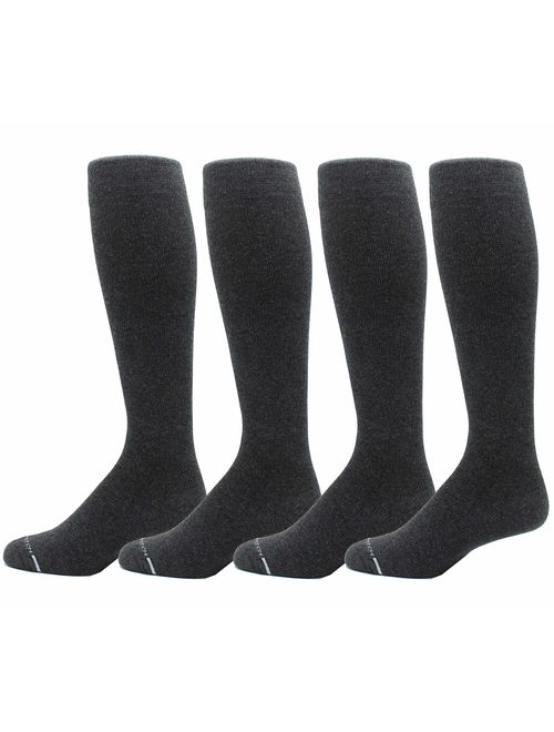 4 Pairs Men's Dr. Motion 8-15 Mmhg Graduated Support Compression Knee High Socks ...