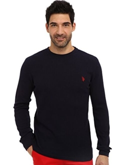 Men's Long Sleeve Crew Neck Solid Thermal Shirt