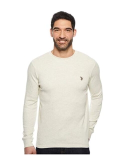 Men's Long Sleeve Crew Neck Solid Thermal Shirt