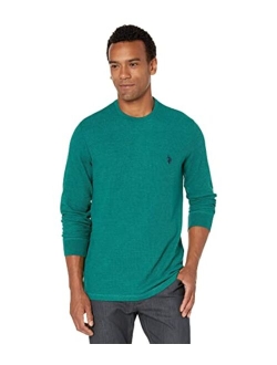 Men's Long Sleeve Crew Neck Solid Thermal Shirt