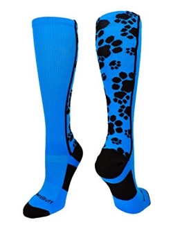 MadSportsStuff Crazy Socks with Paws Over The Calf (Multiple Colors)