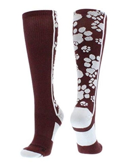 MadSportsStuff Crazy Socks with Paws Over The Calf (Multiple Colors)