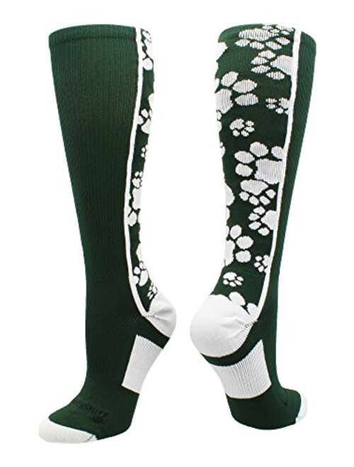 MadSportsStuff Crazy Socks with Paws Over The Calf (Multiple Colors)