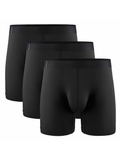 Men's 3 Pack Quick Dry Underwear Ultra Pouch Boxer Briefs No Fly