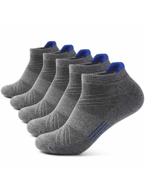 Mens Ankle Athletic Socks Men's Running Sports 3/5/6/7 pairs Socks Comfort Cushioned Running Tab Socks