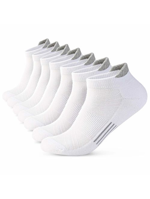 Mens Ankle Athletic Socks Men's Running Sports 3/5/6/7 pairs Socks Comfort Cushioned Running Tab Socks