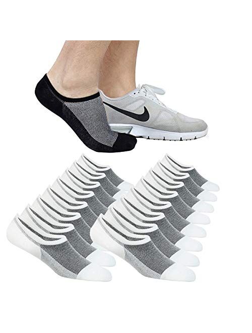 No Show Socks Ankle Low Cut Socks for Mens, Non Slip, 8 Pairs 16 Pairs