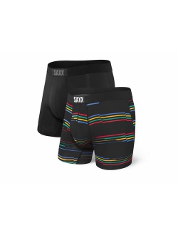 Underwear Men's Boxer Briefs - Vibe Boxer Briefs with Built-in Ballpark Pouch Support - Pack of 2