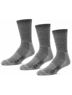 FUN TOES 3 pairs thermal insulated 80% merino wool socks men's, hiking size 8-12