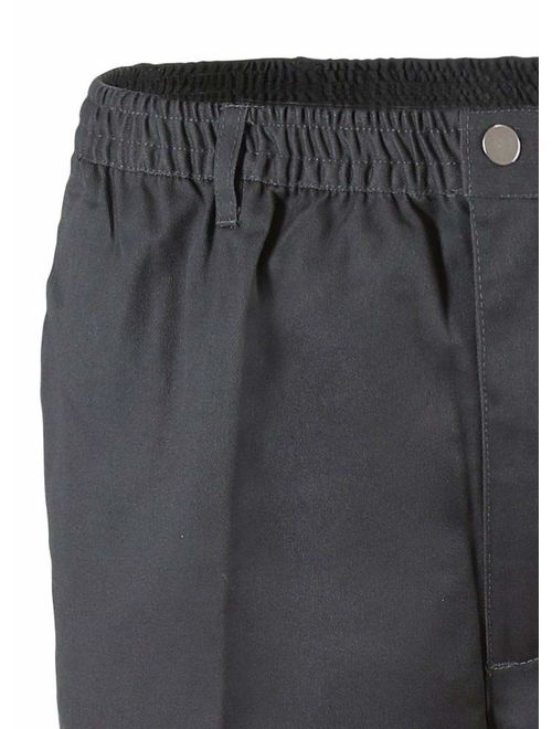 AKA Wrinkle Free Men's Full Elastic Waist Twill Casual Pant