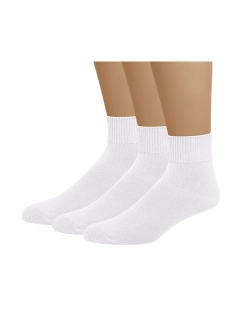 Classic Men's Diabetic Non-Binding Ankle Socks 3-Pack (Big and Tall Available)