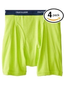 Men's Cotton Solid Boxer Brief - Colors May Vary(Pack of 4)