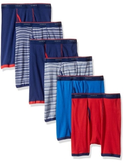 Men's 6-Pack Striped Sport Boxer Briefs (5   1 Free Bonus Pack)