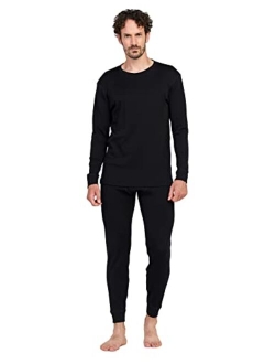 Men's 100% Merino Wool Thermal Underwear Long John Set Lightweight Base Layer Top and Bottom M31