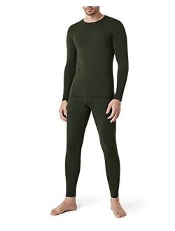 Men's 100% Merino Wool Thermal Underwear Long John Set Lightweight Base Layer Top and Bottom M31