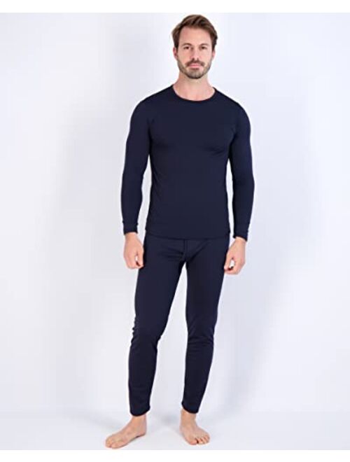 2 Mens Thermal Sets - Thermal Underwear for Men - Long Sleeve Top & Bottom Fleece Lined Long Johns for Men