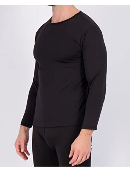 2 Mens Thermal Sets - Thermal Underwear for Men - Long Sleeve Top & Bottom Fleece Lined Long Johns for Men