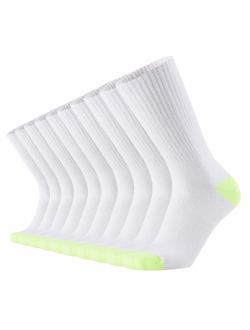 KMM Cotton Moisture Wicking Cushion Work Crew Socks Men 10 Pack