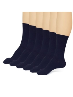 Men's 6 Pack Cotton Soft Trouser Crew Dress Socks
