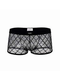 iooico Men's Boxer Briefs, Soft Mesh Underpants See-Through Air Underwear - Fishnet Design