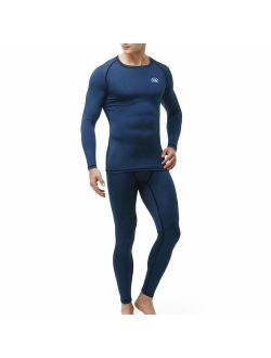 Men's Thermal Underwear Set, Base Layers Winter Sports Gear Compression Long Johns for Men - Long Sleeve Tops & Pants