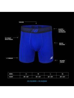 New Balance Men's 6 Boxer Brief Fly Front with Pouch, 3-Pack of 6 Inch  Tagless Underwear - Yahoo Shopping