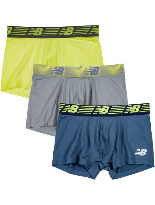 New Balance Men's 3" No Fly Boxer Brief with Built in Pouch Support, No Fly Boxer Trunks