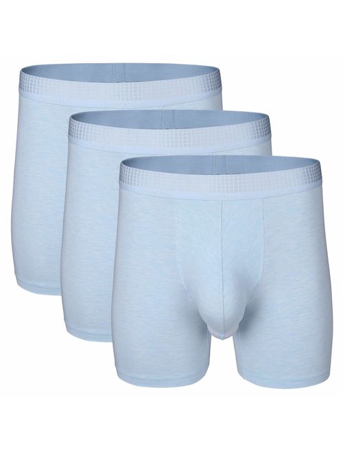 Separatec Men's 3 Pack Micro Modal Separate Pouches Comfort Fit Boxer Briefs