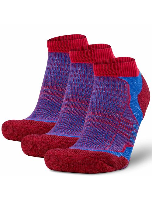 Pure Athlete Merino Wool Socks Men, Women - Low Cut Cushioned Athletic Running Sock, Moisture Wicking