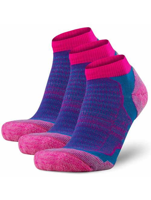 Pure Athlete Merino Wool Socks Men, Women - Low Cut Cushioned Athletic Running Sock, Moisture Wicking