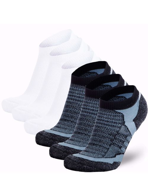 Pure Athlete Merino Wool Socks Men, Women - Low Cut Cushioned Athletic Running Sock, Moisture Wicking