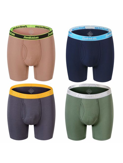 ZONBAILON Mens Underwear Athletic Lightweight Soft Boxer Briefs