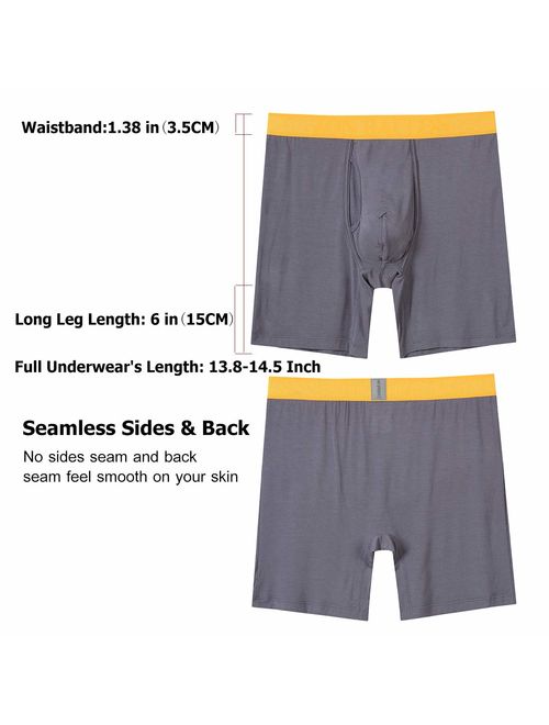 ZONBAILON Mens Underwear Athletic Lightweight Soft Boxer Briefs