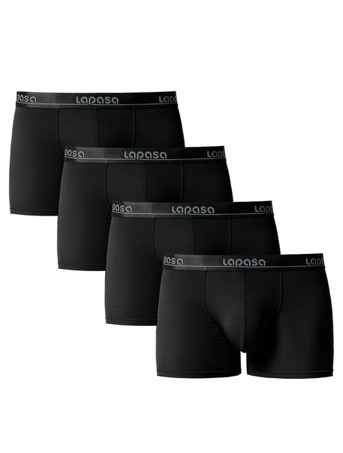 Buy LAPASA Men's Modal Boxer Briefs Bulge Enhancing Pouch Trunk ...