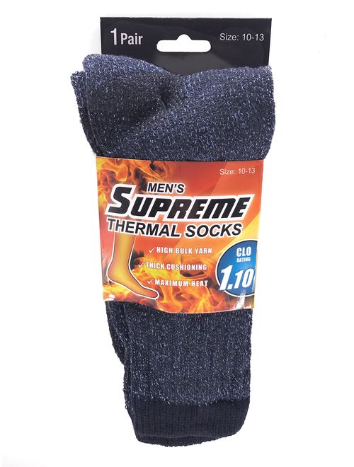 QSHOP Men's Original Supreme Thermal Socks Heat Winter Insulated Socks Us10-13 (1 Pair)