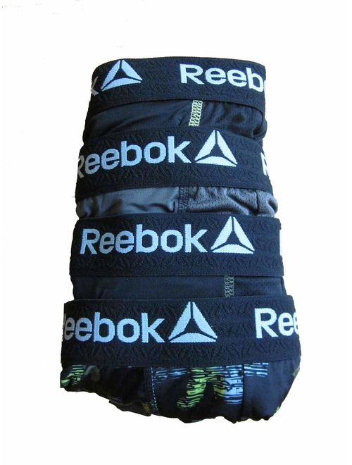 Reebok Men's 4 Pack Performance Boxer Briefs with Comfort Pouch