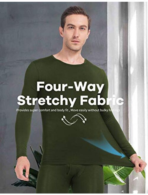 ViCherub Thermal Underwear for Men Ultra Soft Long Johns Fleece