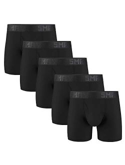 5Mayi Mens Boxer Briefs Athletic Mens Underwear Boxer Briefs for Men Pack Performance with Pouch Fly