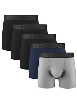 5Mayi Mens Boxer Briefs Athletic Mens Underwear Boxer Briefs for Men Pack Performance with Pouch Fly