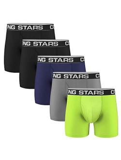 5Mayi Mens Boxer Briefs Athletic Mens Underwear Boxer Briefs for Men Pack Performance with Pouch Fly