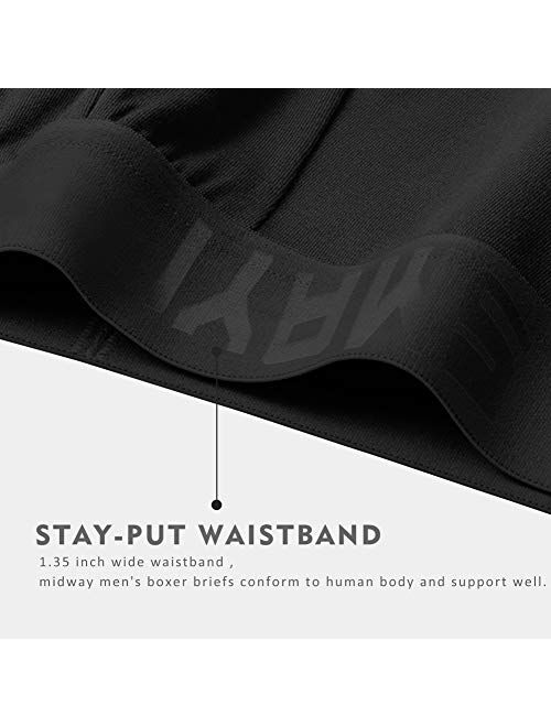 5Mayi Mens Boxer Briefs Athletic Mens Underwear Boxer Briefs for Men Pack Performance with Pouch Fly