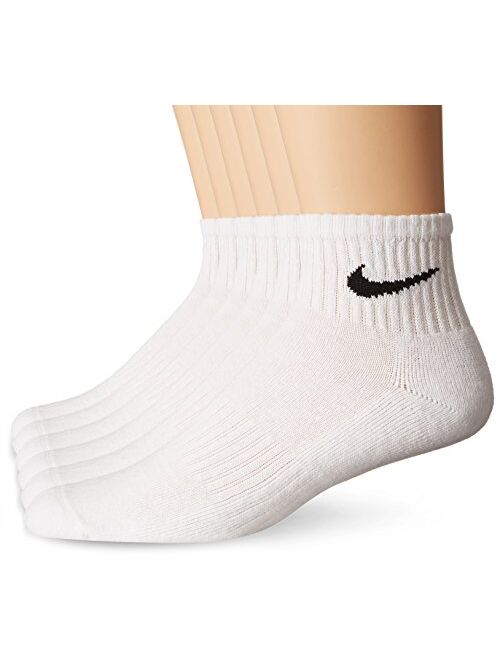 NIKE Performance Cushion Quarter Socks with Bag (6 Pairs)