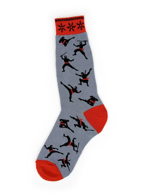 Foot Traffic, Men's Sports-Themed Socks, Fits Men's Shoe Sizes 7-12