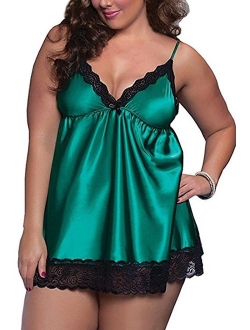 SWISH Sexy Babydoll Lingerie for Women Plus Size Halter Night Dress